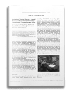 Evaluation of Hospital Floors as a Potential Source of Pathogen Dissemination
